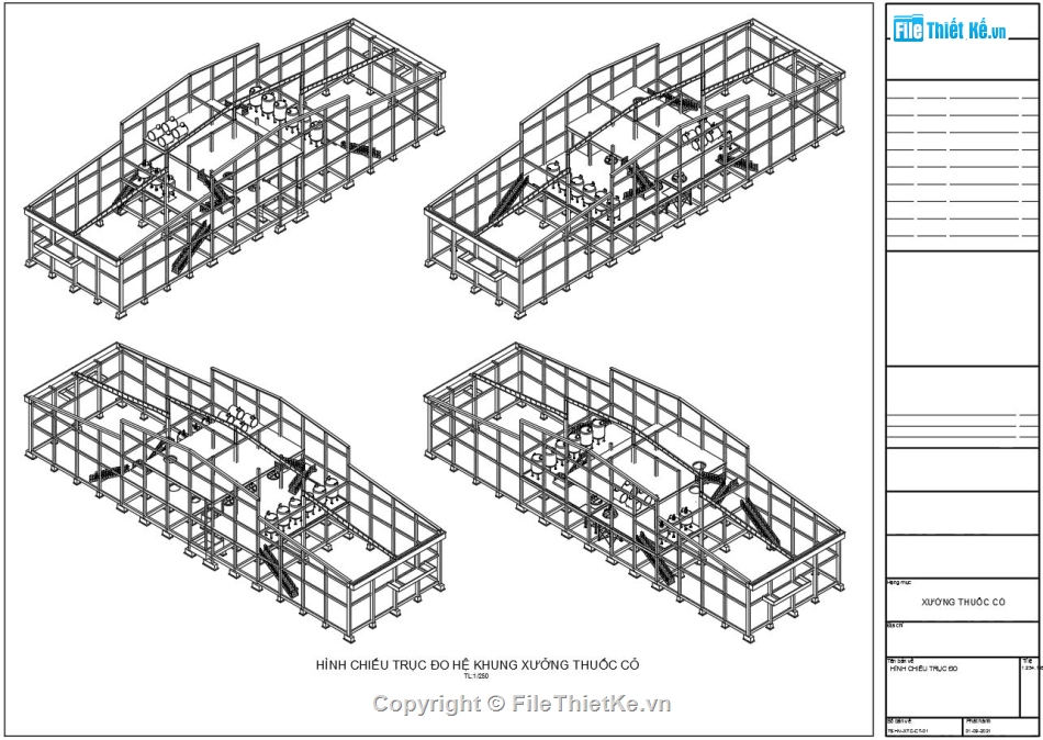 Nhà xưởng 3 tầng,Xưởng thuốc cỏ,Thiết kế nhà xưởng BTCT 3 tầng,Bản vẽ nhà xưởng 3 tầng